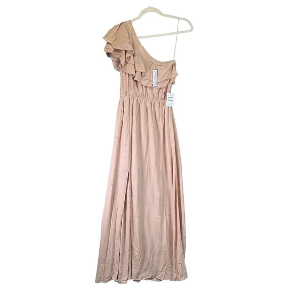 Chelsea28 Nordstrom One Shoulder Midi Dress Womens XS Midi Mauve Pink Formal NEW - Picture 1 of 9